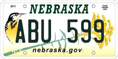 NE license plate ABU599