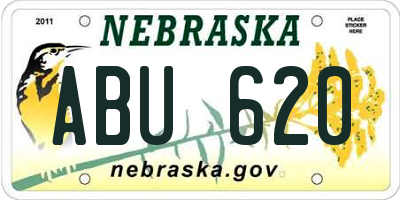 NE license plate ABU620