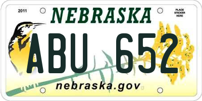 NE license plate ABU652