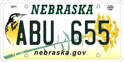 NE license plate ABU655