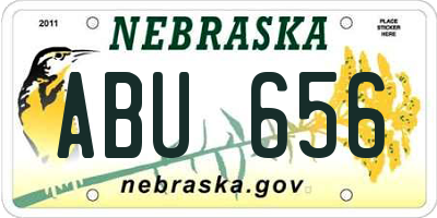 NE license plate ABU656