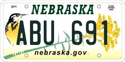 NE license plate ABU691