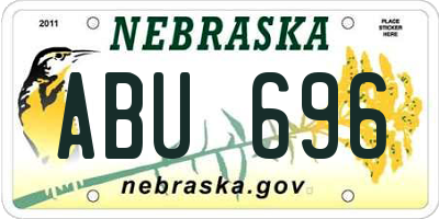 NE license plate ABU696