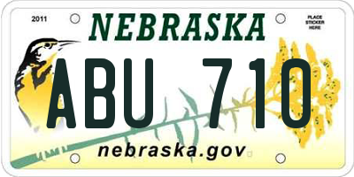 NE license plate ABU710