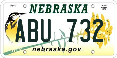 NE license plate ABU732