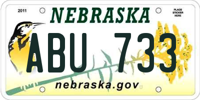 NE license plate ABU733