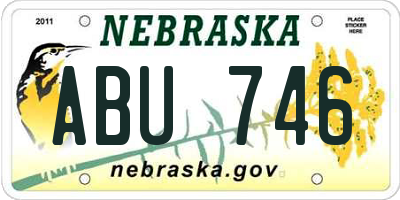 NE license plate ABU746