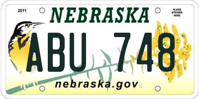 NE license plate ABU748