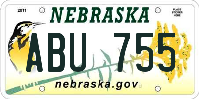 NE license plate ABU755