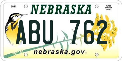 NE license plate ABU762