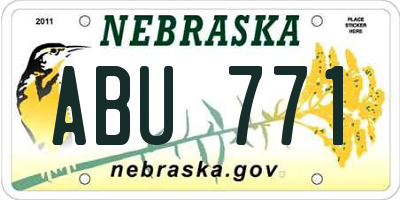 NE license plate ABU771