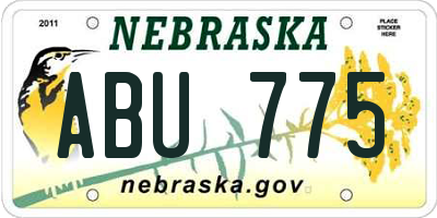 NE license plate ABU775