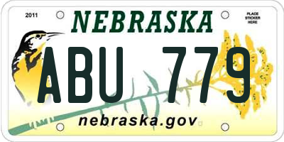 NE license plate ABU779