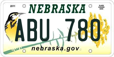 NE license plate ABU780