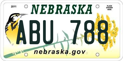 NE license plate ABU788