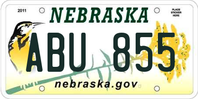 NE license plate ABU855