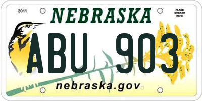 NE license plate ABU903