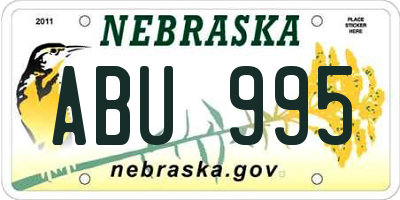 NE license plate ABU995