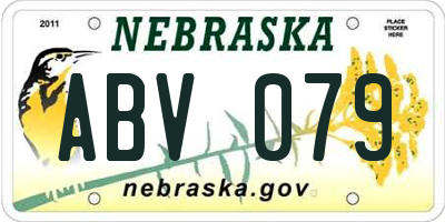 NE license plate ABV079