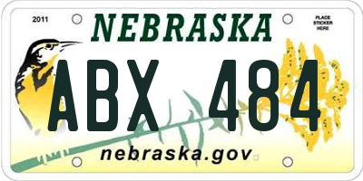 NE license plate ABX484