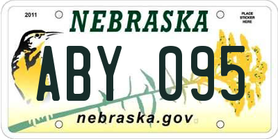 NE license plate ABY095