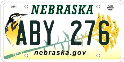 NE license plate ABY276