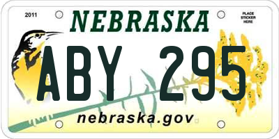 NE license plate ABY295