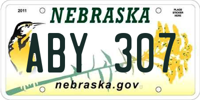 NE license plate ABY307