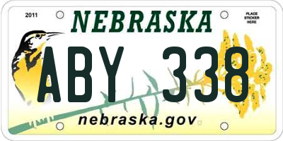 NE license plate ABY338