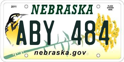 NE license plate ABY484