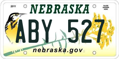 NE license plate ABY527