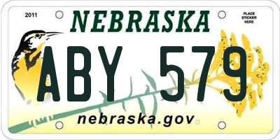 NE license plate ABY579