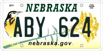 NE license plate ABY624