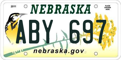 NE license plate ABY697
