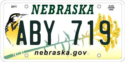 NE license plate ABY719