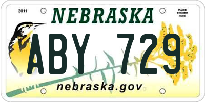 NE license plate ABY729