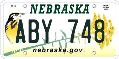 NE license plate ABY748