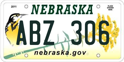 NE license plate ABZ306