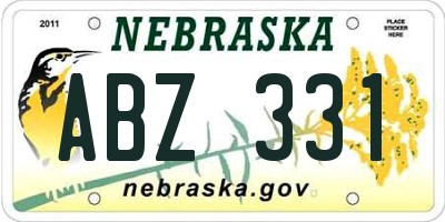 NE license plate ABZ331