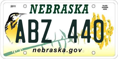 NE license plate ABZ440