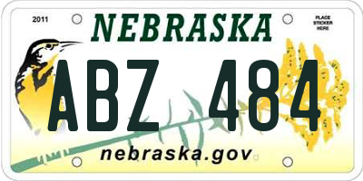 NE license plate ABZ484