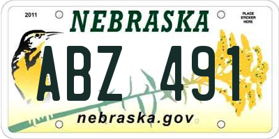 NE license plate ABZ491