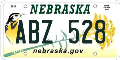 NE license plate ABZ528