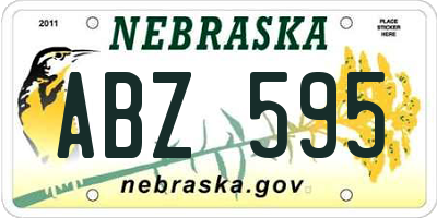 NE license plate ABZ595