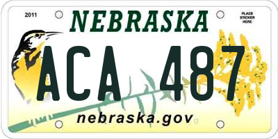 NE license plate ACA487