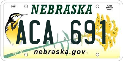 NE license plate ACA691