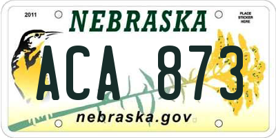 NE license plate ACA873