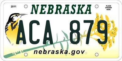 NE license plate ACA879