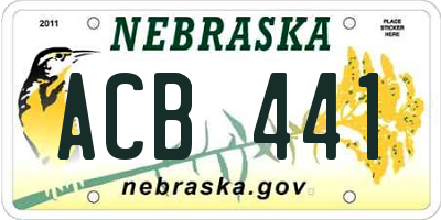 NE license plate ACB441