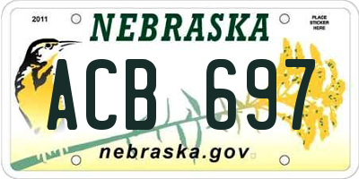 NE license plate ACB697